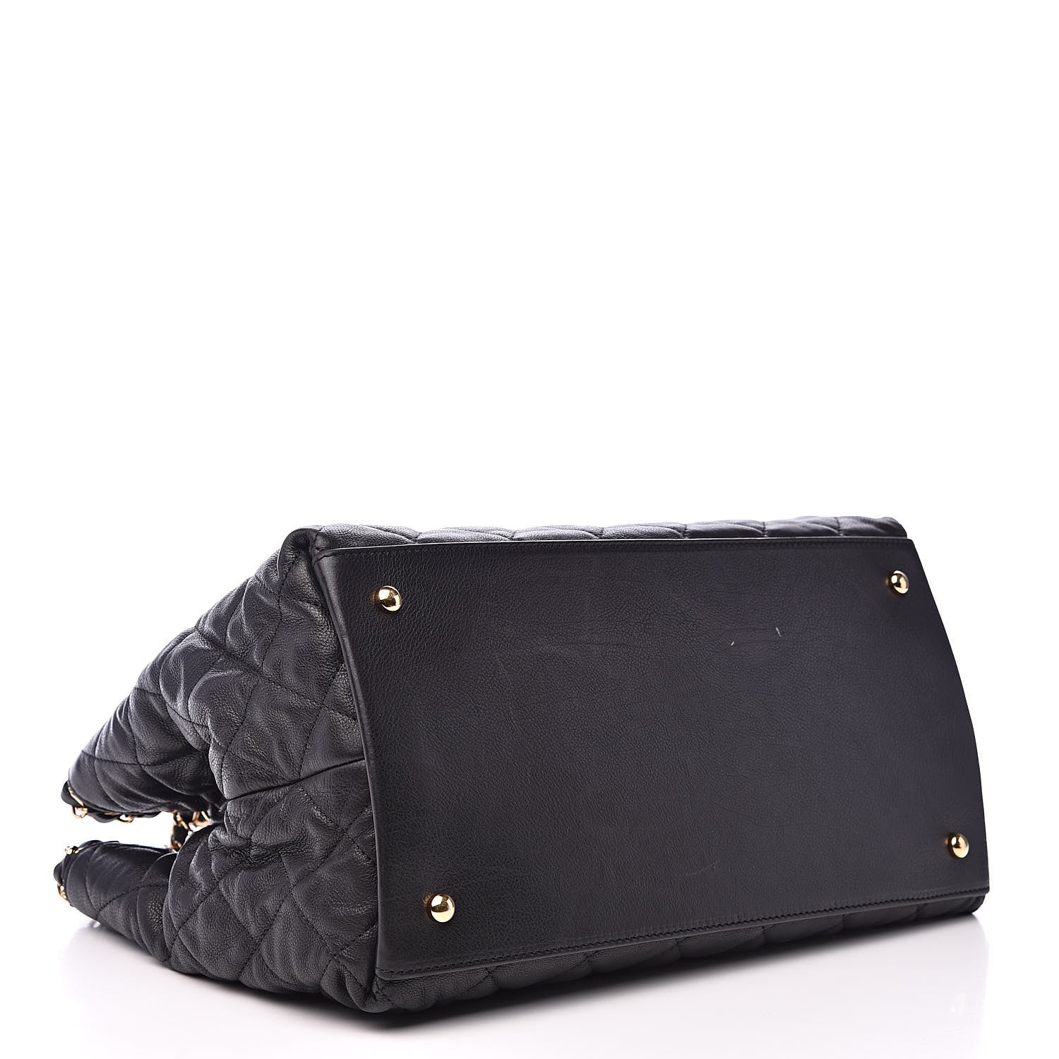 Chanel Calfskin Quilted Small Chain Me Tote Black 4 of 16