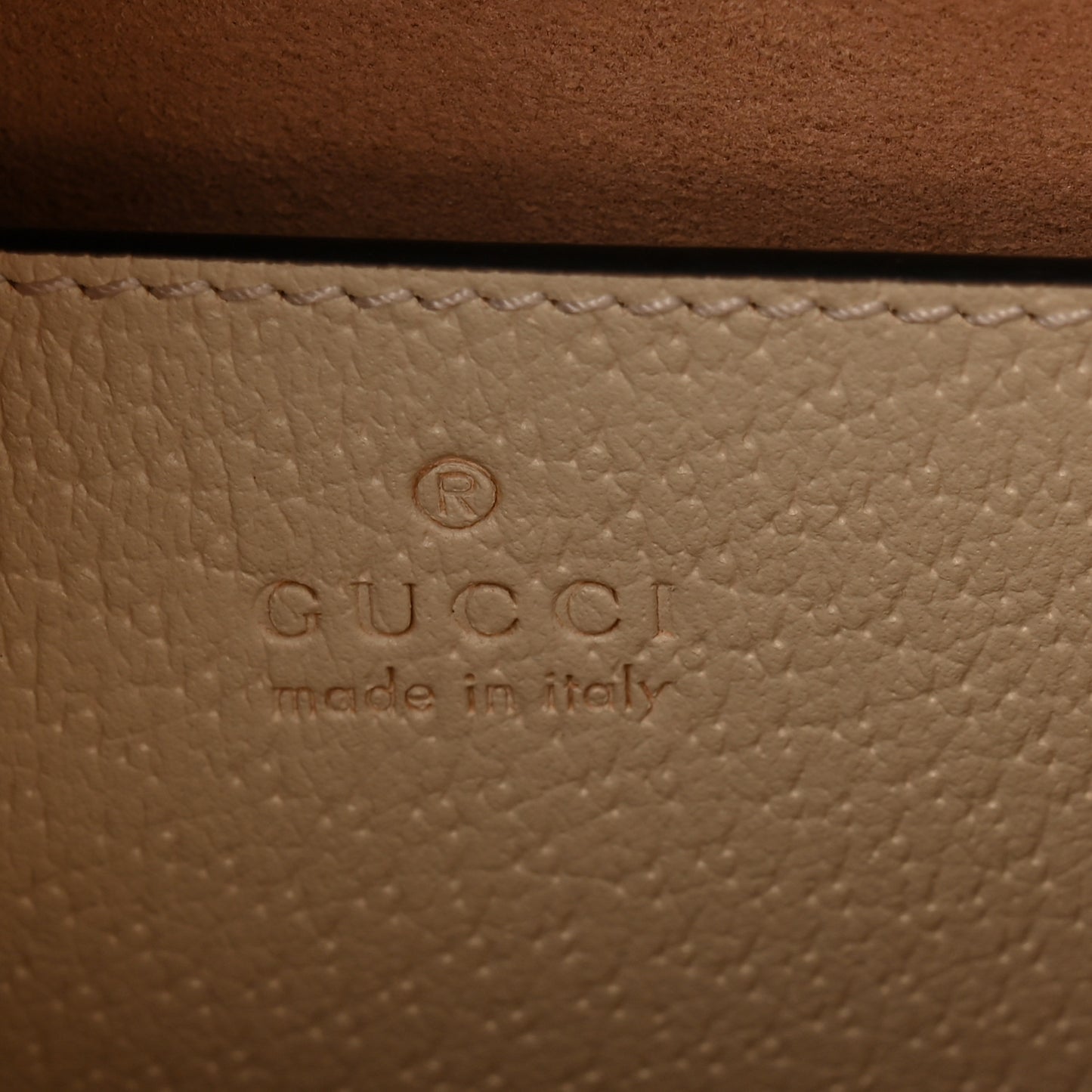 Textured Dollar Calfskin Web Small Diana Tote Bag Mystic White
