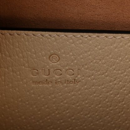 Gucci Textured Dollar Calfskin Web Small Diana Tote Bag Mystic White 6 of 10