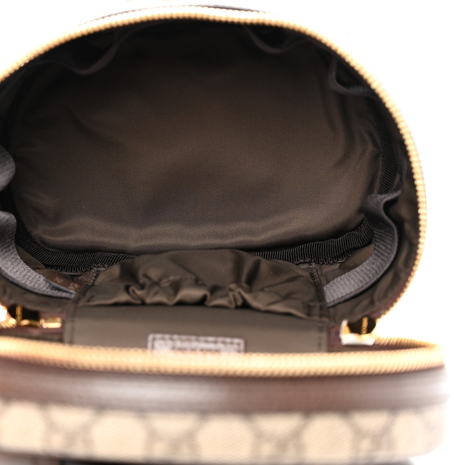 Gucci GG Supreme Monogram Textured Calfskin Web Ophidia Vanity Cosmetic Case Beige Ebony New Acero 5 of 10