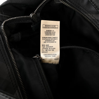 Burberry Nylon Check Small Buckleigh Packable Tote Charcoal 8 of 17