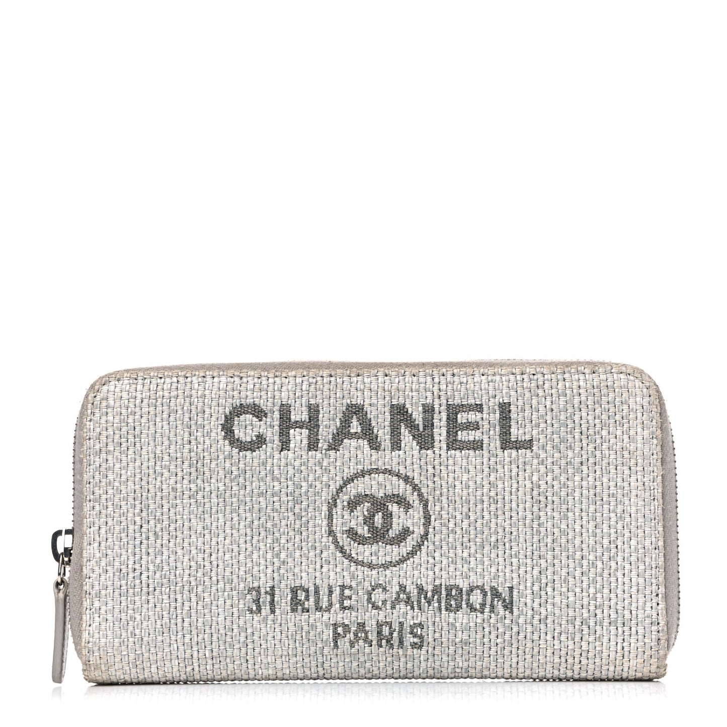 Canvas Deauville Zip Around Wallet Grey