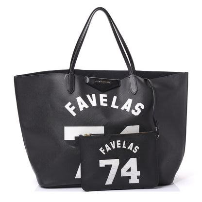 Givenchy Textured Coated Canvas Favelas Large Antigona Tote Black 1 of 13