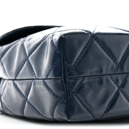 Chanel Vinyl Quilted In the Business Flap Bag Navy Blue 9 of 16