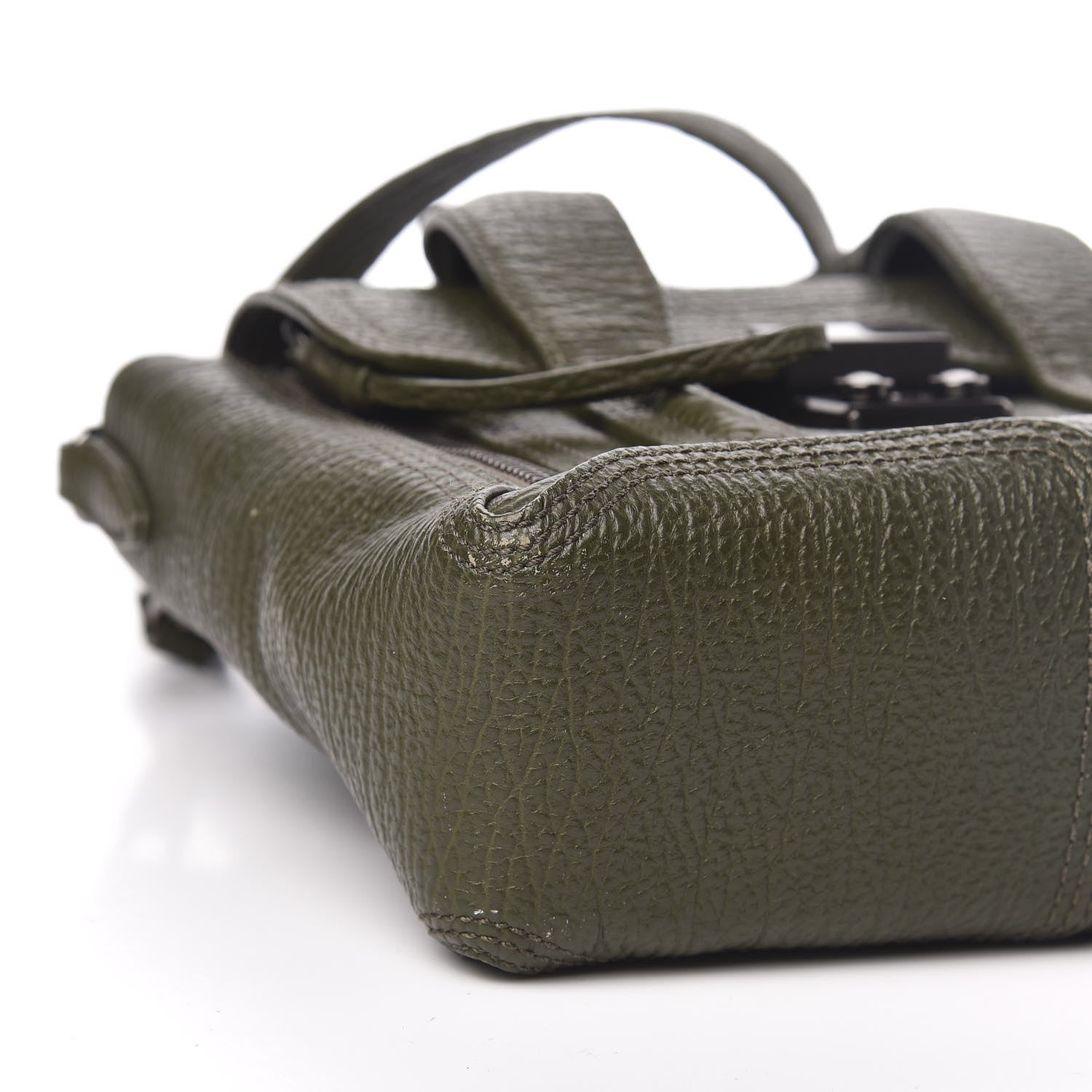 3.1 Phillip Lim 3.1 Textured Calfskin Mini Pashli Satchel Military 7 of 9