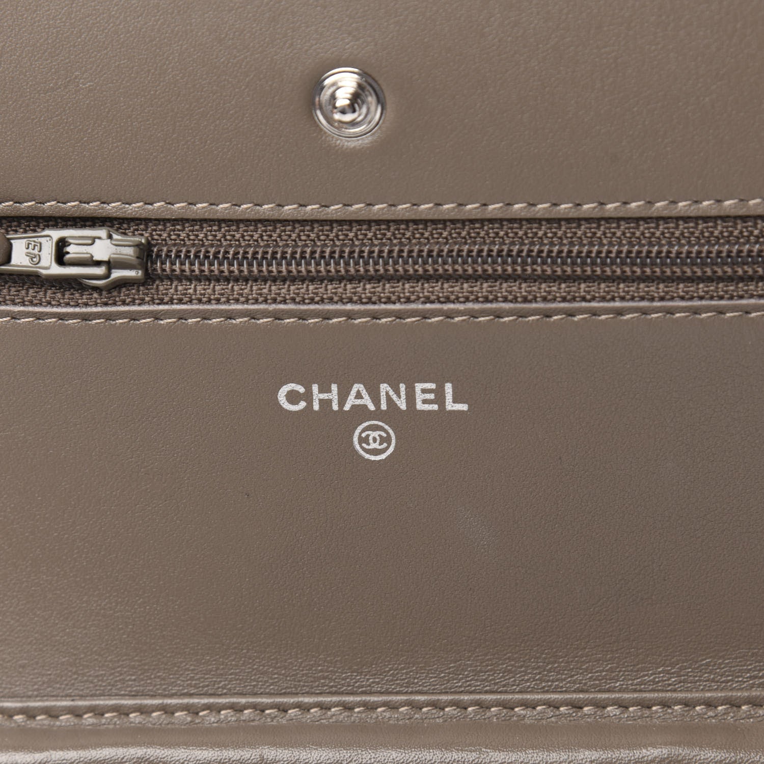 Chanel Patent Quilted Wallet On Chain WOC Brown 8 of 13
