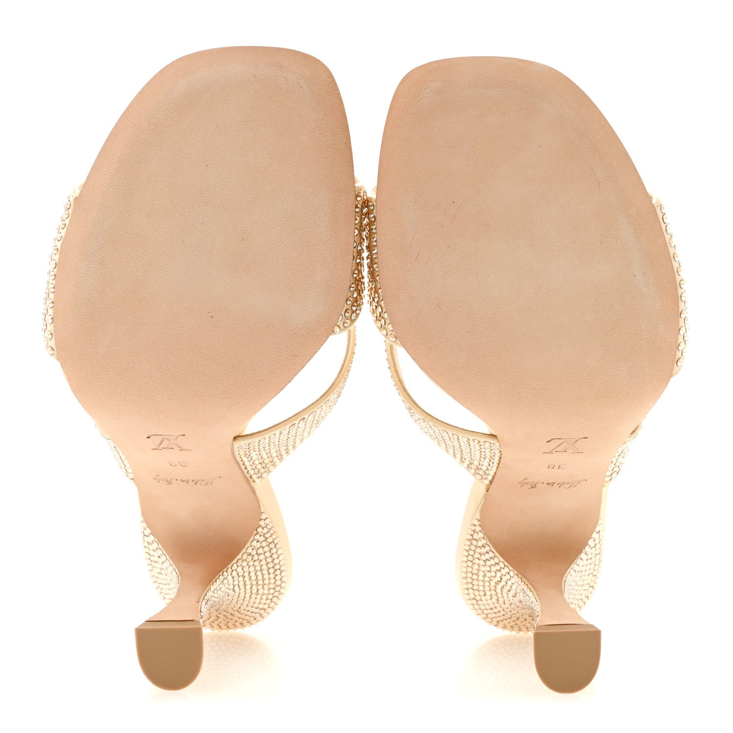 Louis Vuitton Satin Crystal Sparkle Mule 38 Gold 6 of 8