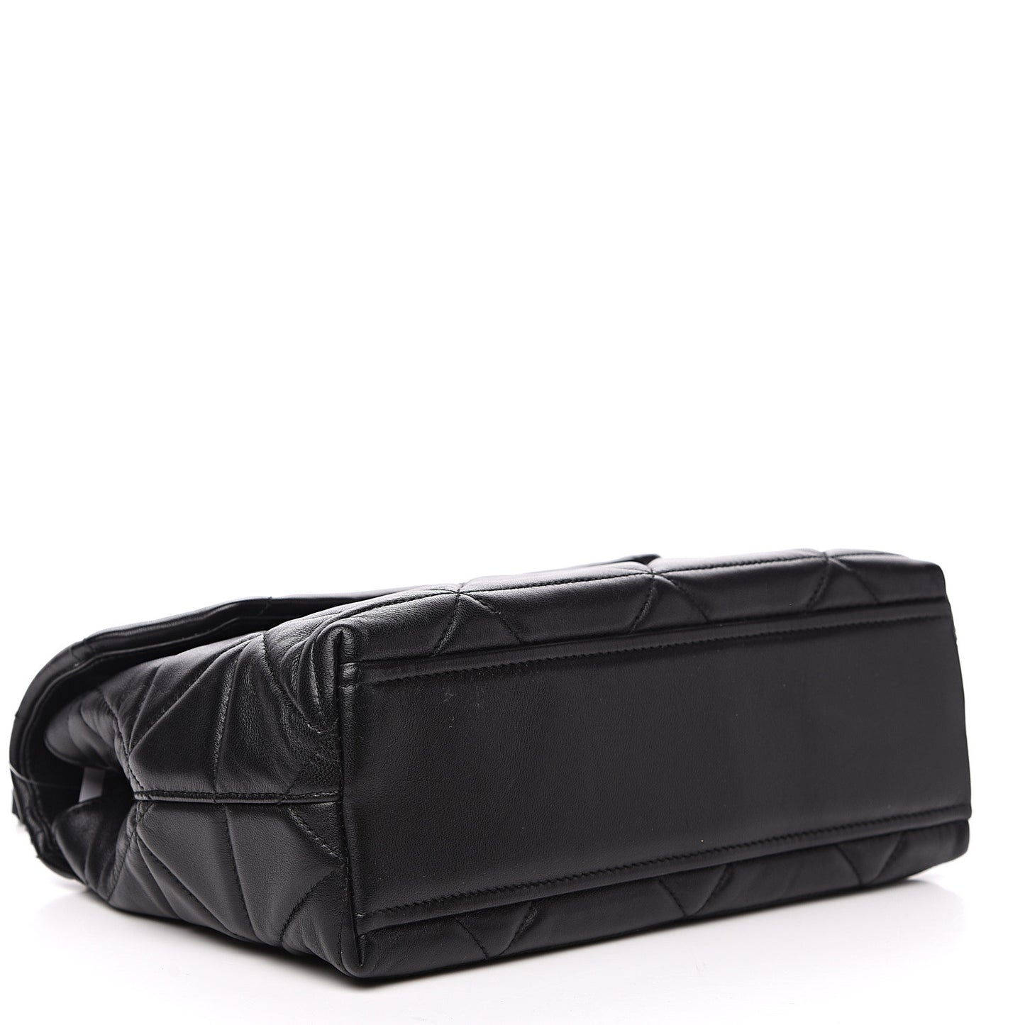 Nappa Triangle Stitched Large Spectrum Bag Black