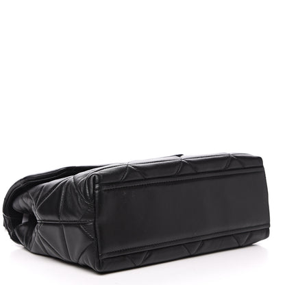 Prada Nappa Triangle Stitched Large Spectrum Bag Black 3 of 13
