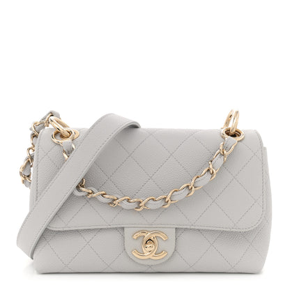 Chanel Caviar Quilted Small City Walk Flap Light Grey 1 of 13