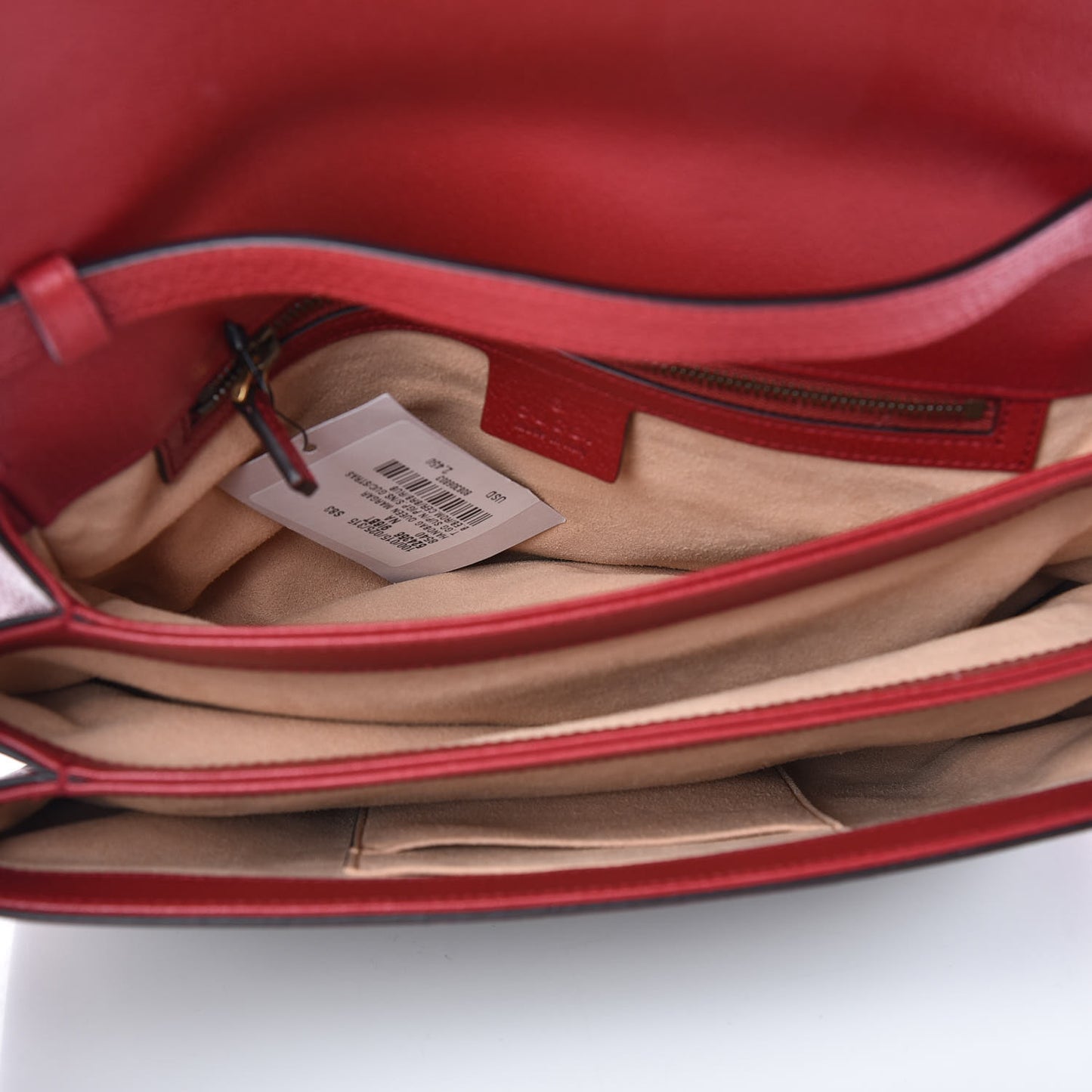 GG Supreme Monogram Medium Queen Margaret Shoulder Bag Red