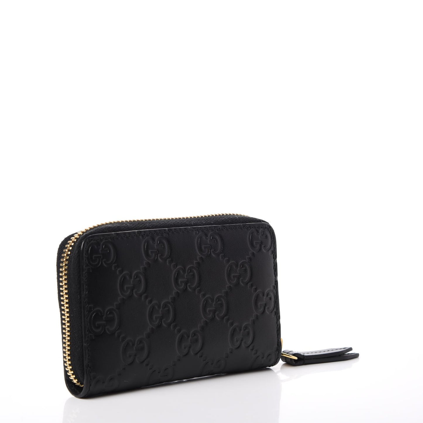 Guccissima Zip Around Card Case Black