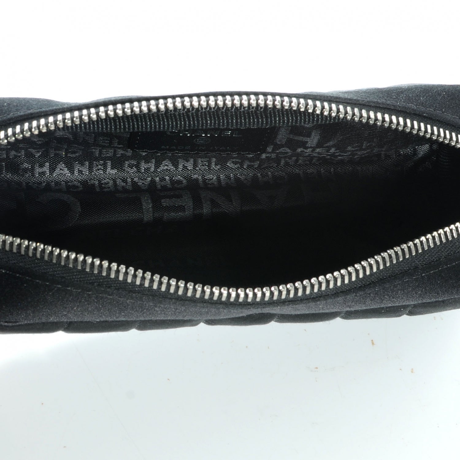 Chanel Satin Square Quilted Lipstick Charm Cosmetic Case Black 7 of 8