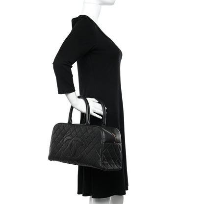 Chanel Caviar Quilted Large Bowler Black 2 of 10