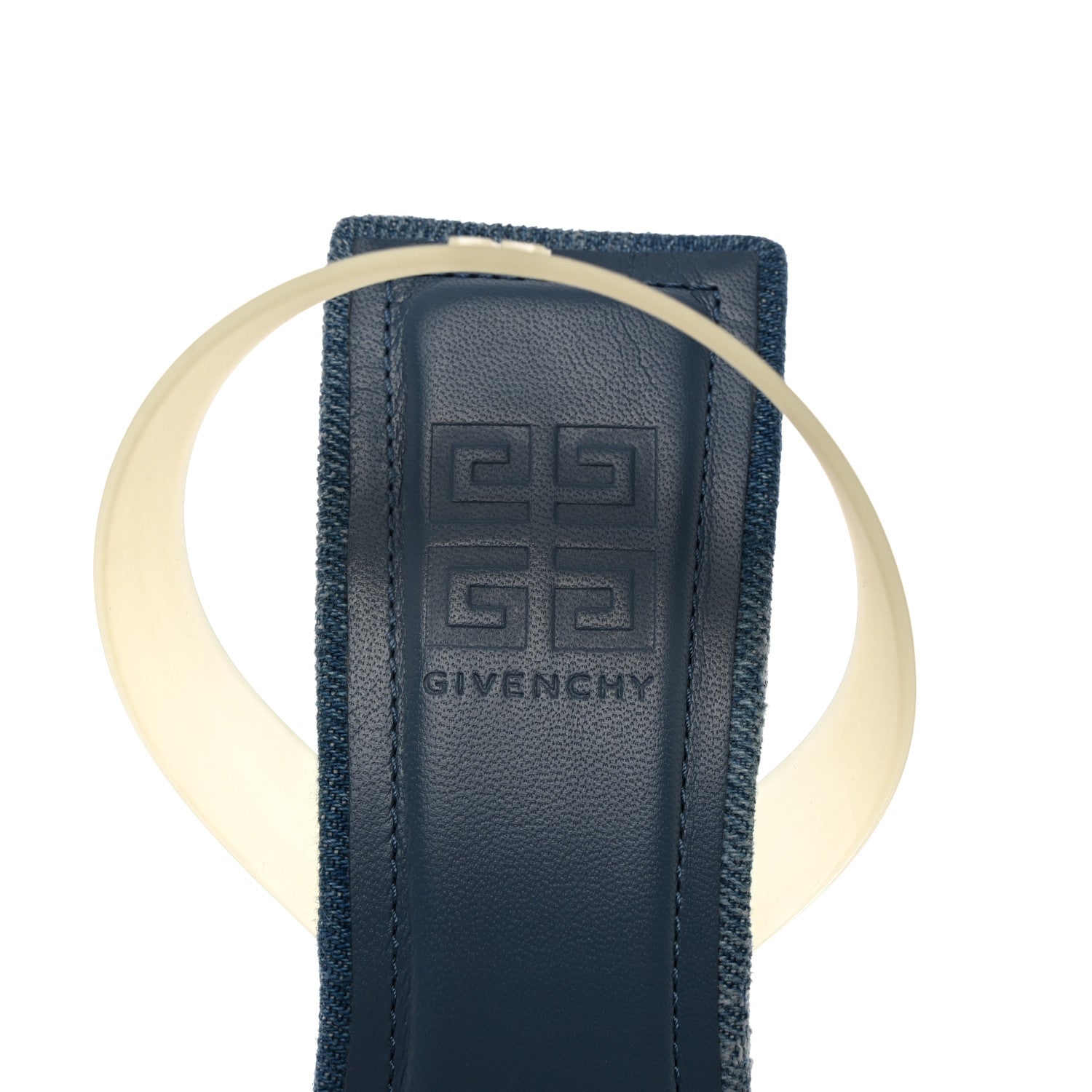Givenchy Denim G Woven 90mm Slingback Sandals 36 Medium Blue 6 of 12
