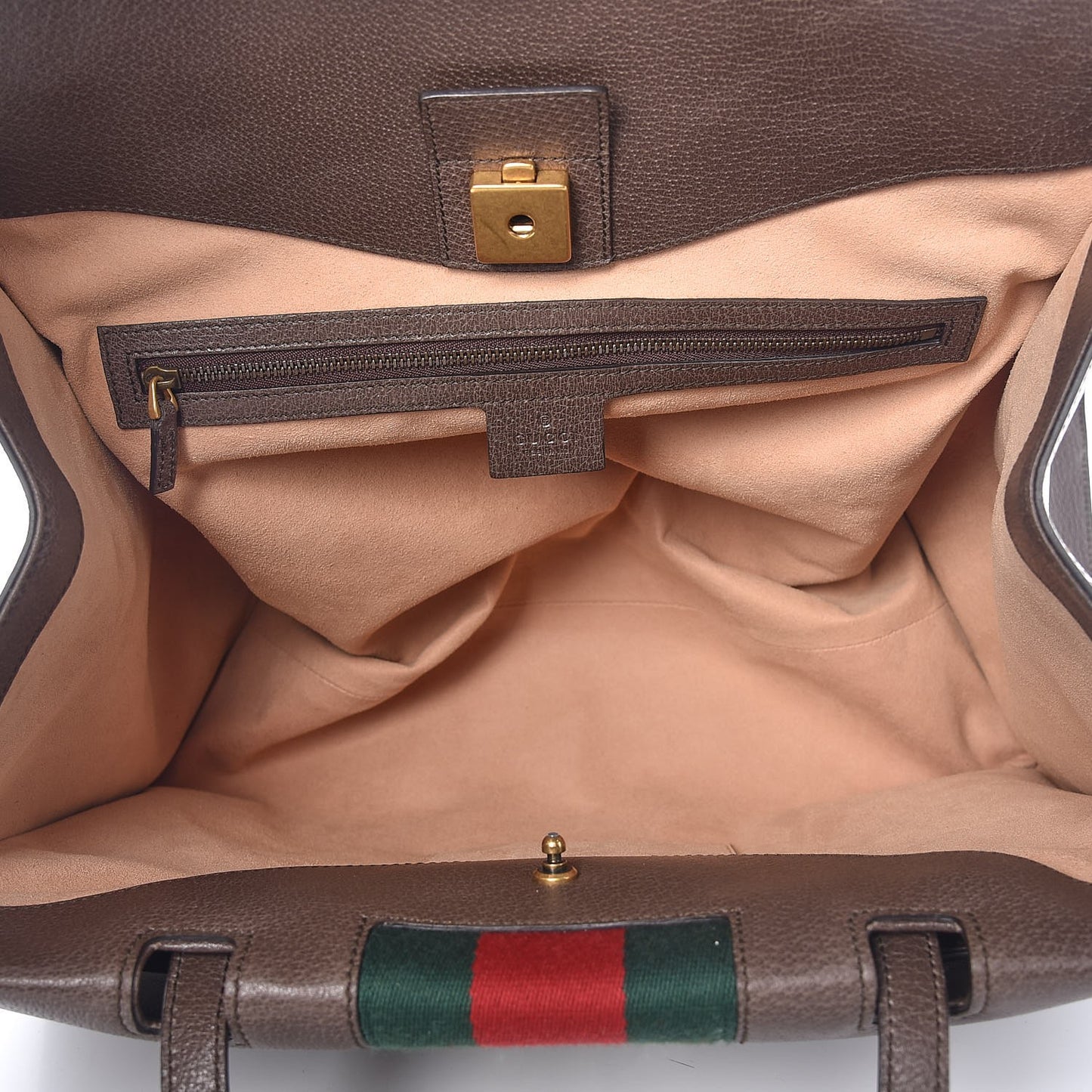 Textured Calfskin Web Crystal Butterfly Stripe Large Totem Top Handle Bag New Acero