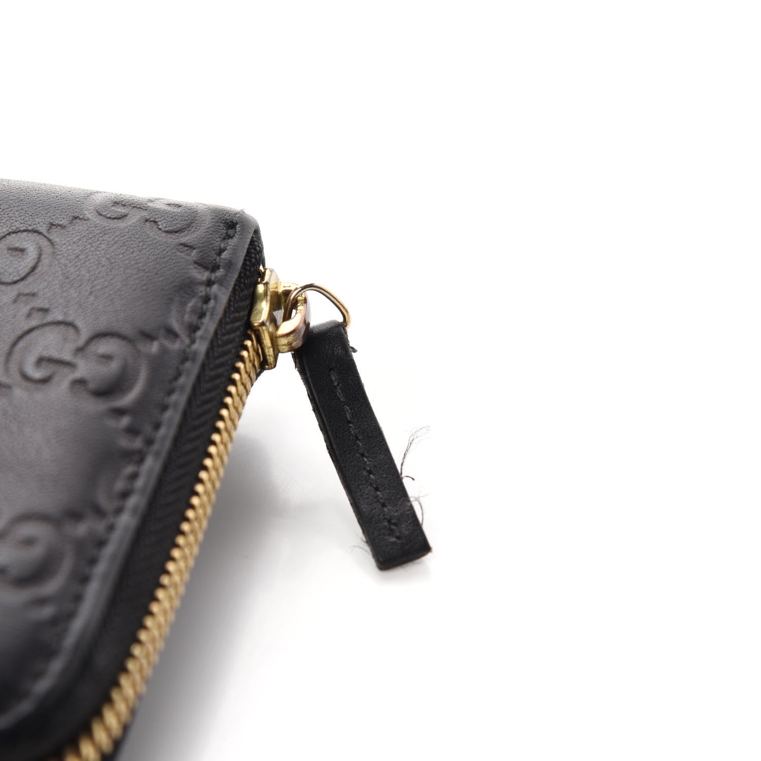 Gucci Guccissima Vitello Tender Zip Around Wallet Black 8 of 11
