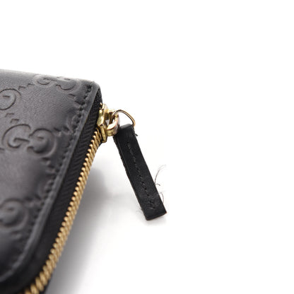 Gucci Guccissima Vitello Tender Zip Around Wallet Black 8 of 11