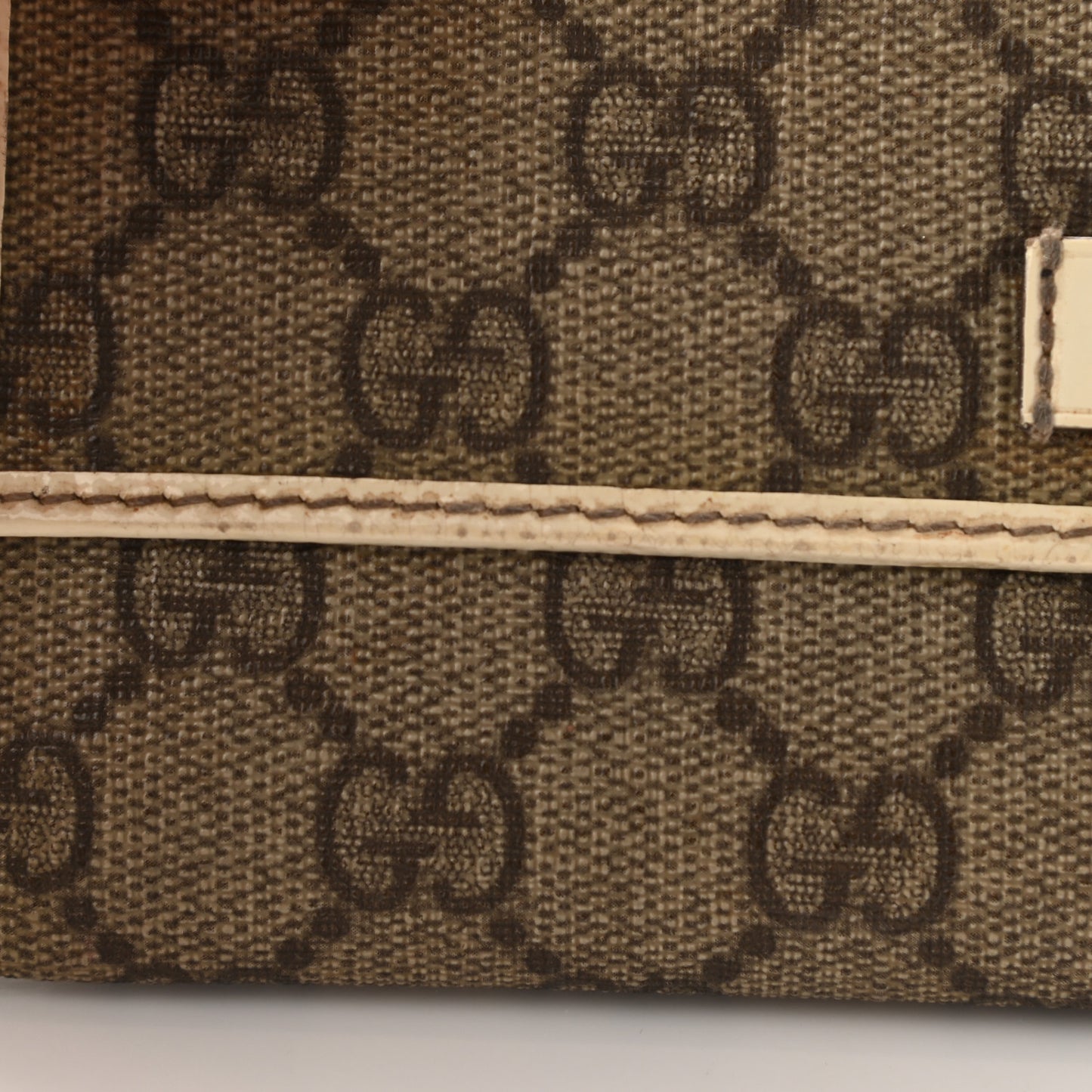 GG Plus Monogram Joy Continental Flap Wallet Beige Ebony Gesso