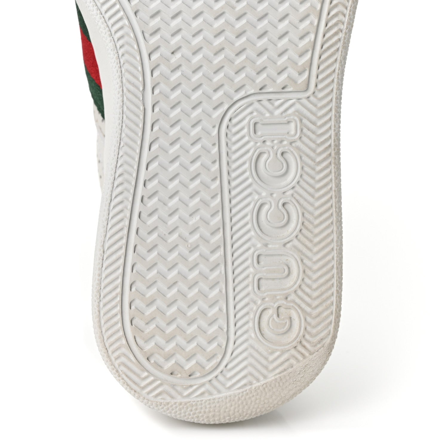 Gucci Calfskin Web Perforated Womens Platform 55mm Sneakers 37.5 White Bright Splash 7 of 9