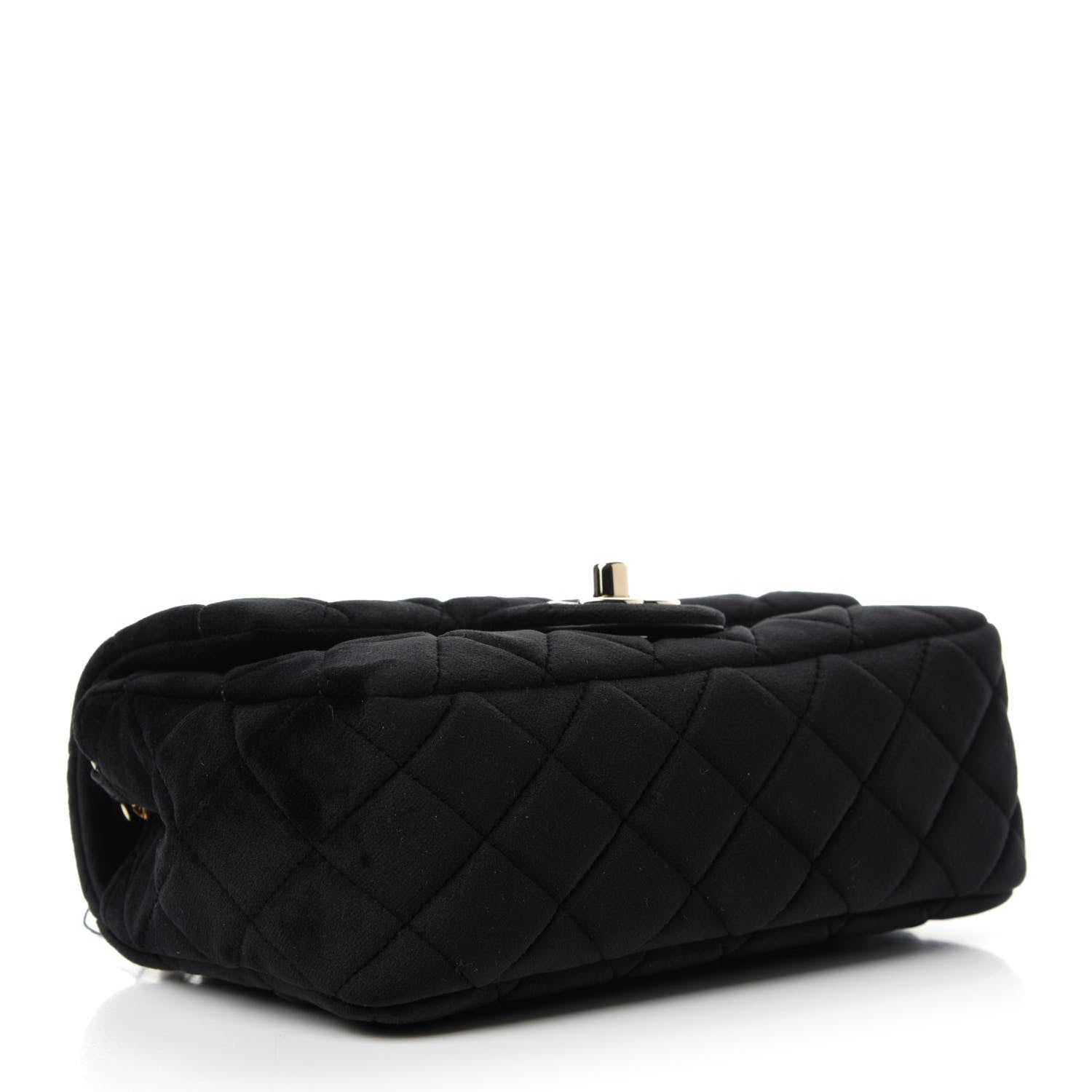 Chanel Velvet Quilted Mini Rectangular Pearl Crush Flap Black 4 of 11
