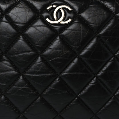 Chanel Aged Calfskin Small Bowling Bag Black 7 of 9