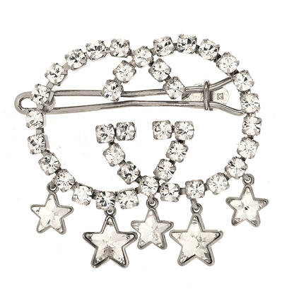 Gucci Crystal Interlocking G Star Hair Clip Silver 1 of 3