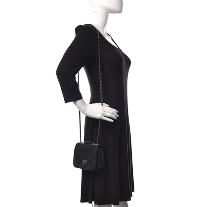 Chanel Iridescent Calfskin Diamond Embroidered Mini Flap Black 2 of 10