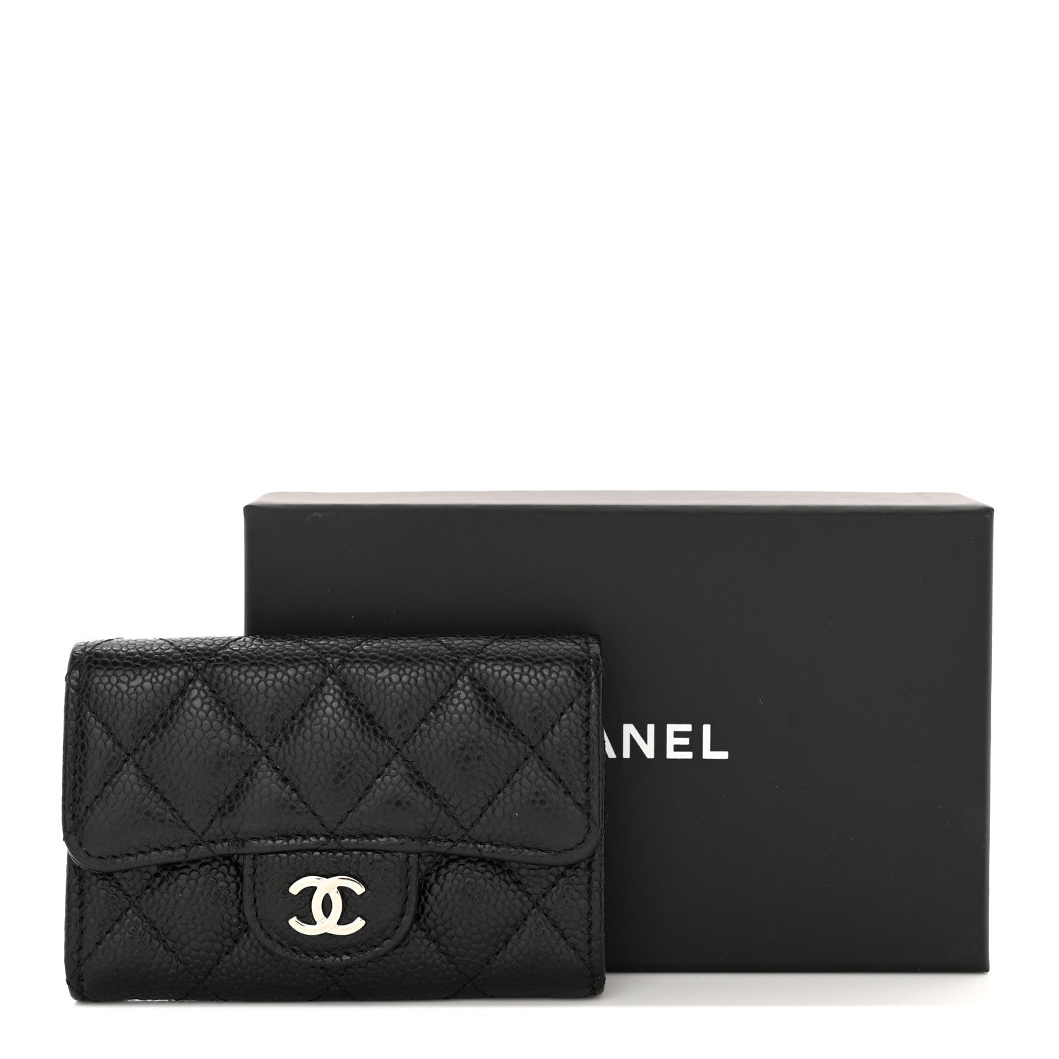Chanel Caviar Quilted Flap Card Holder Black 9 of 9