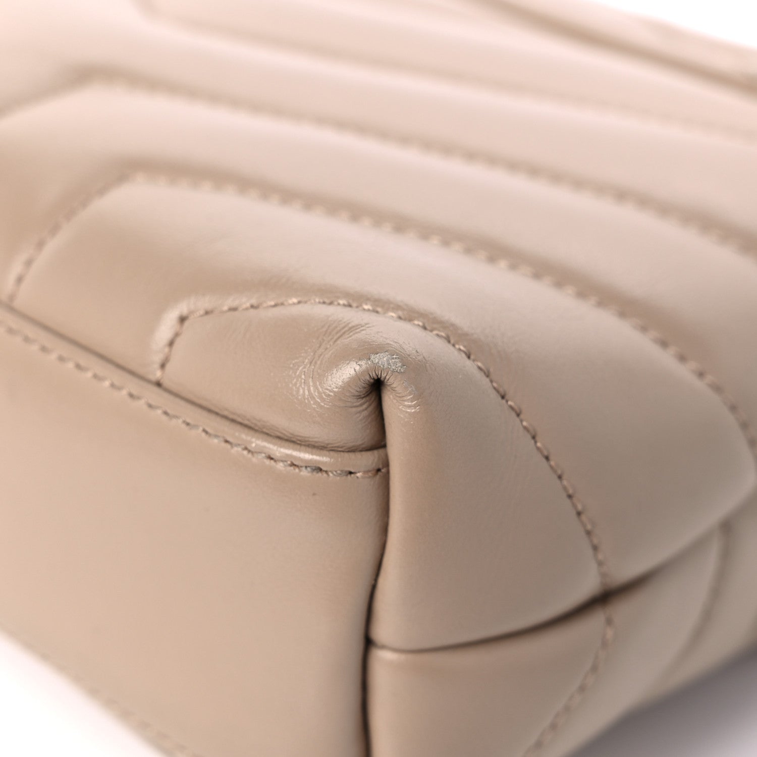 Saint Laurent Calfskin Y Quilted Monogram Toy Loulou Crossbody Bag Dark Beige 12 of 17