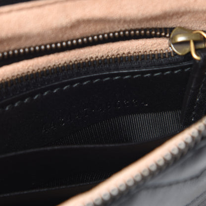 Gucci Calfskin Matelasse Mini GG Marmont Chain Bag Black 9 of 9