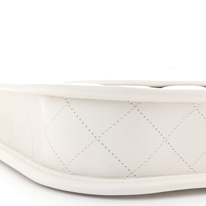 Chanel Calfskin Quilted Small Hobo White 9 of 10