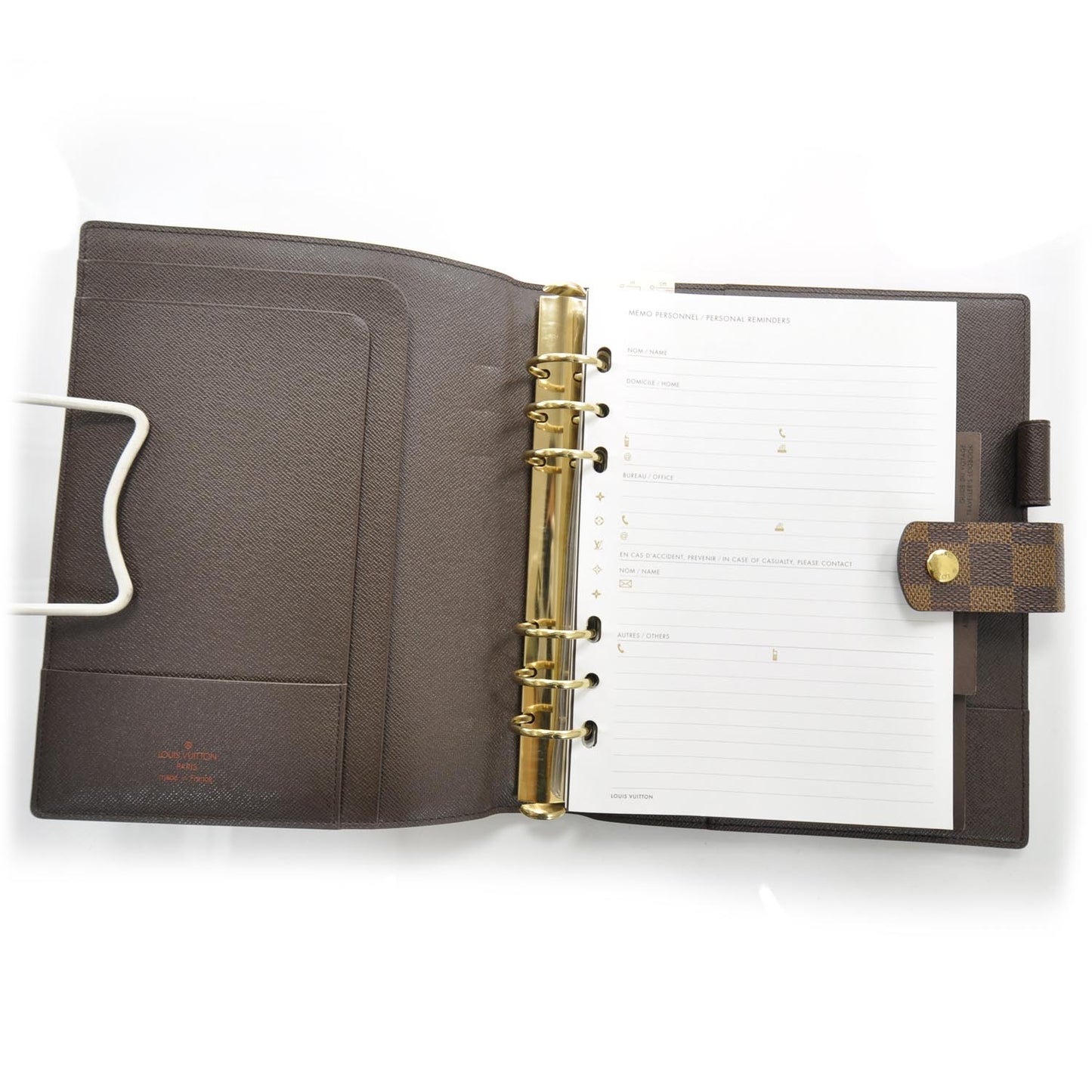 Damier Ebene Large Ring Agenda