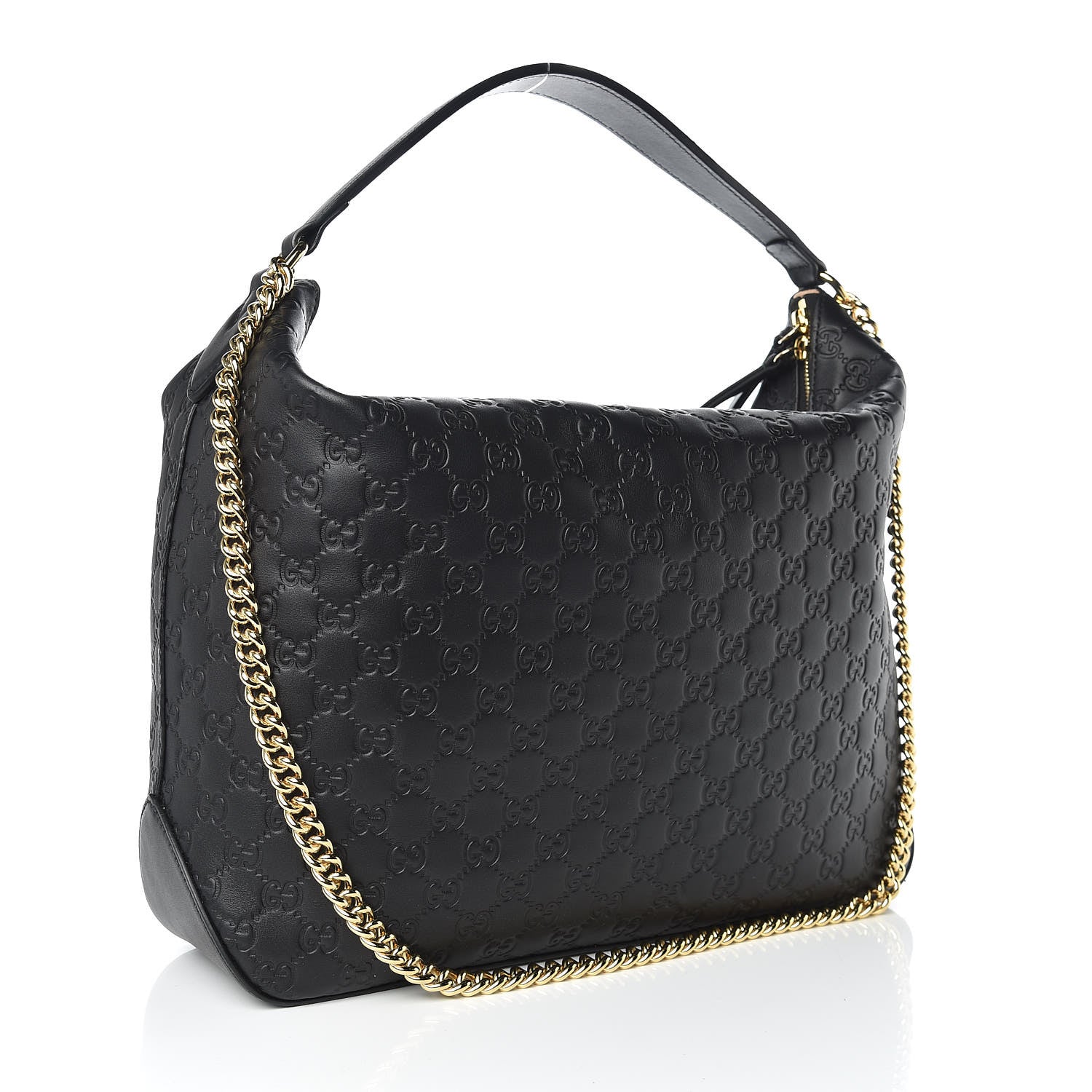 Gucci Guccissima Signature Large Linea A Hobo Black 3 of 9