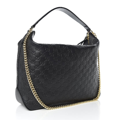 Gucci Guccissima Signature Large Linea A Hobo Black 3 of 9