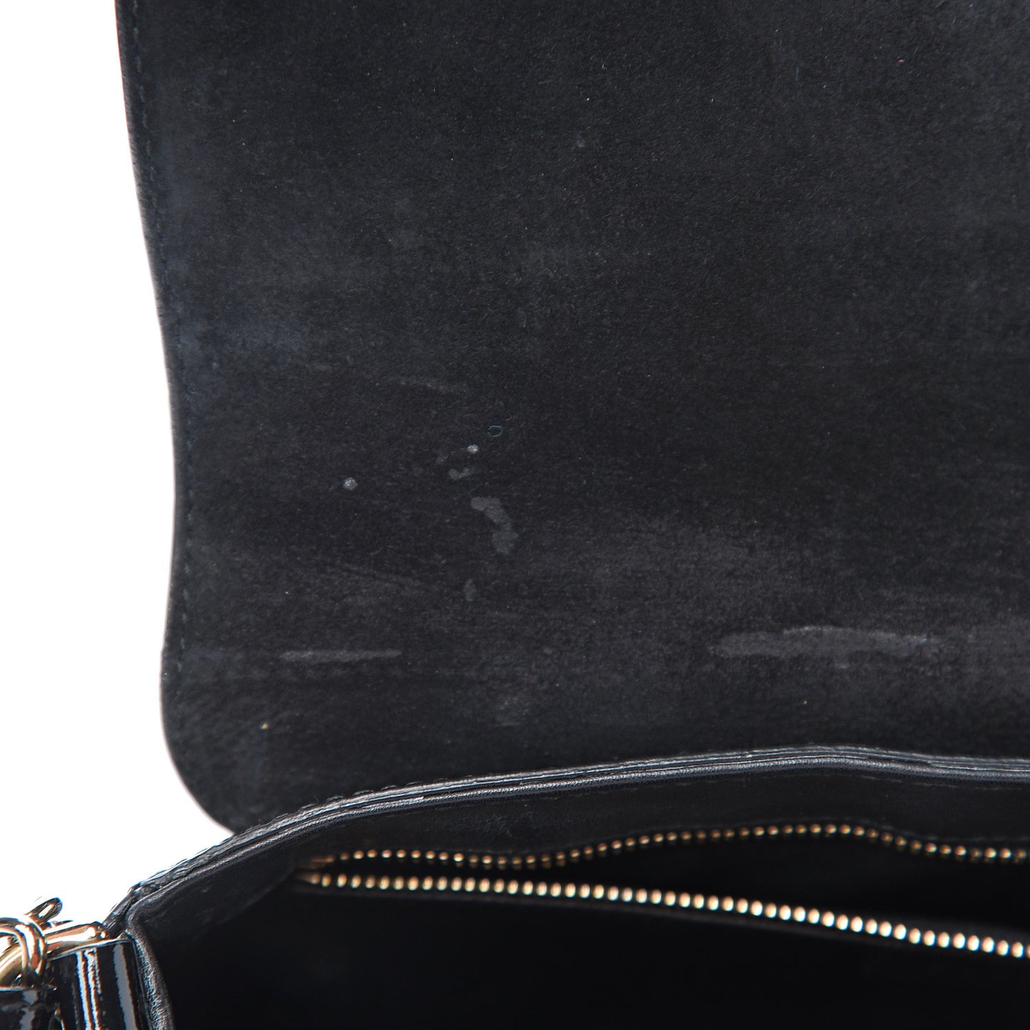 Patent Medium Soho Flap Crossbody Black