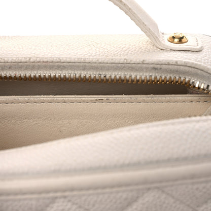 Chanel Caviar Quilted Small CC Filigree Vanity Case White 26 of 26