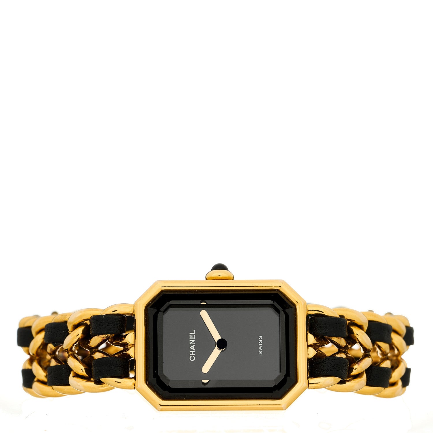 Chanel Stainless Steel Lambskin 20mm Chain Premiere Quartz Watch Gold M 2 of 4
