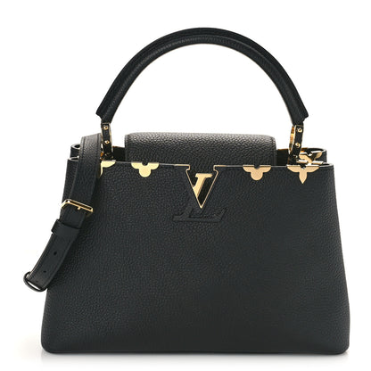 Louis Vuitton Taurillon Embellished Flower Crown Capucines PM Black 1 of 8