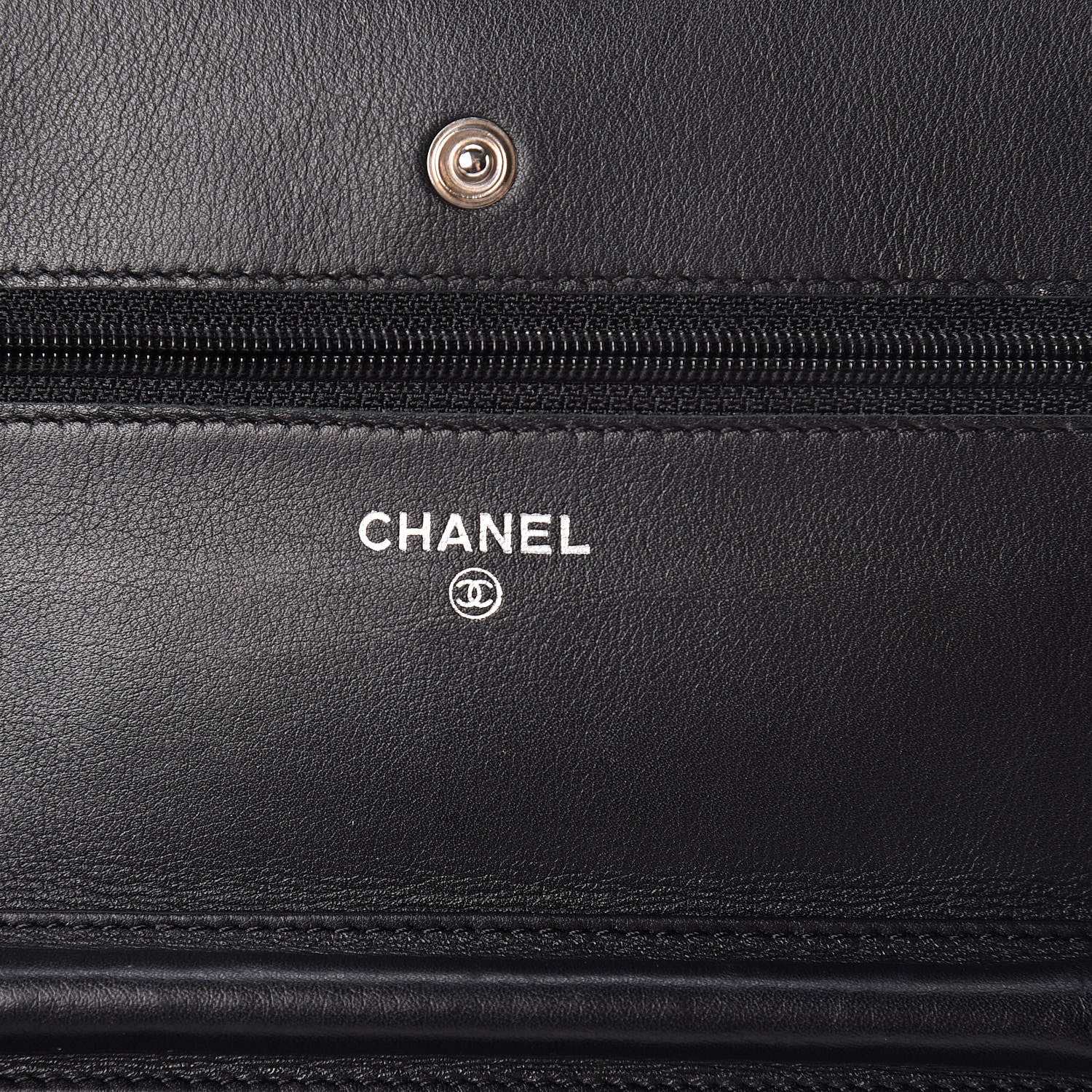 Chanel Caviar Timeless CC Wallet On Chain WOC Black 6 of 16