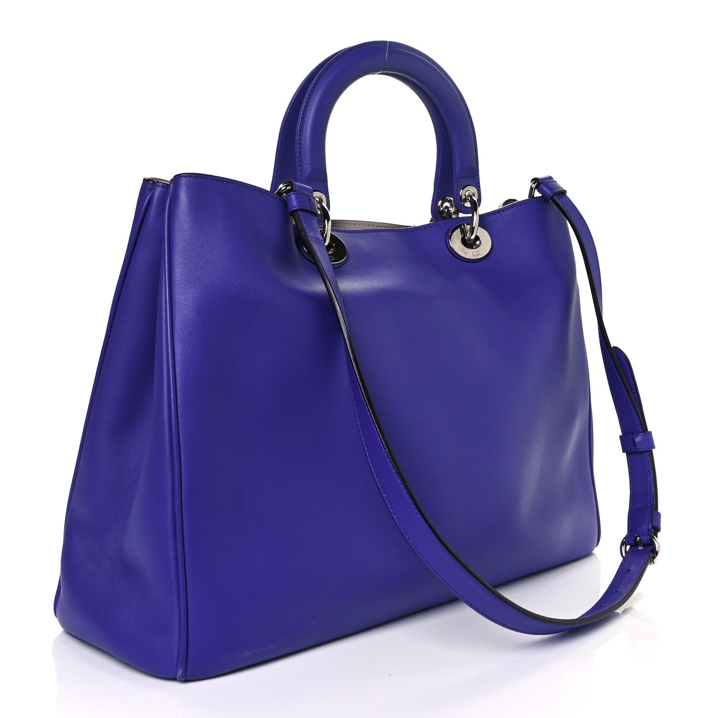Smooth Calfskin Large Diorissimo Tote Blue Sapphire