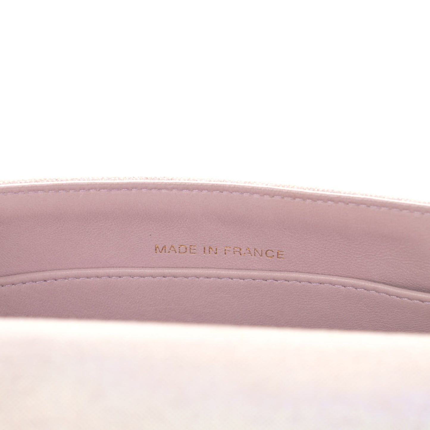 Iridescent Canvas Mini Camellia Flap Light Purple