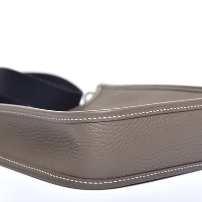 Hermes Taurillon Clemence Amazone Evelyne TPM Etoupe Bleu Indigo 6 of 10