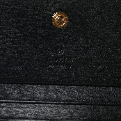 Gucci Boarded Plutone Calfskin Horsebit 1955 Card Case Wallet Black 7 of 8