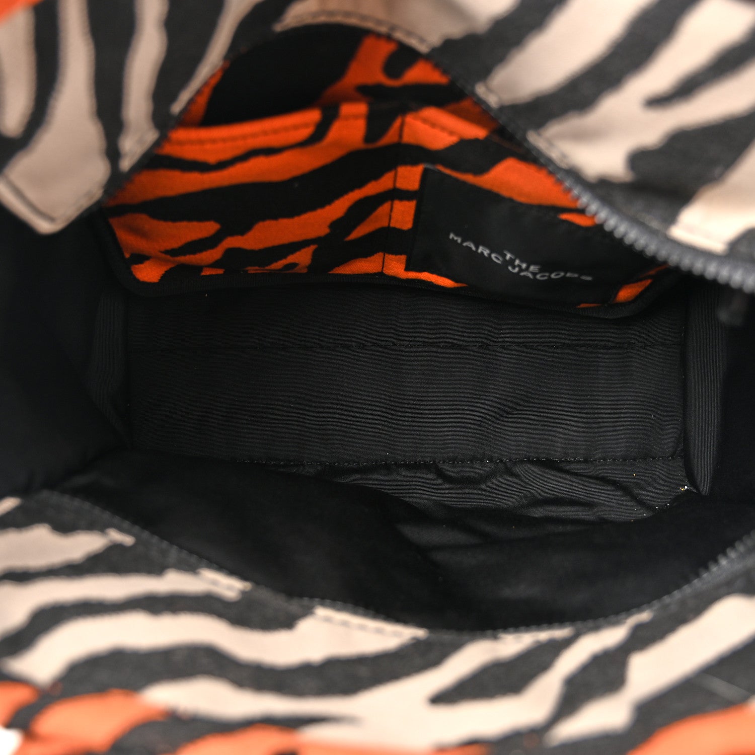 Marc Jacobs Cotton Canvas Zebra Tiger Print Medium The Traveler Tote Bag 5 of 9