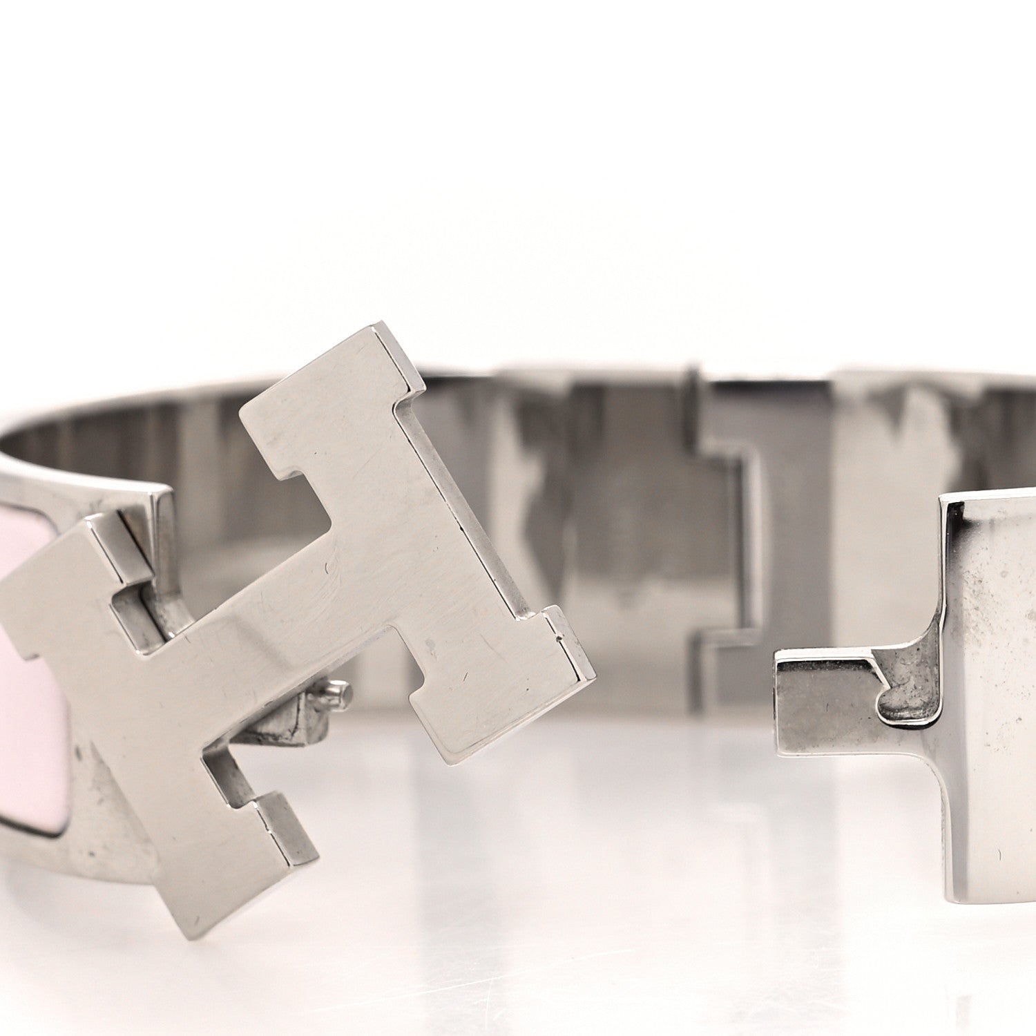 Hermes Enamel Wide Clic Clac H Bracelet GM Rose Nymph 4 of 5
