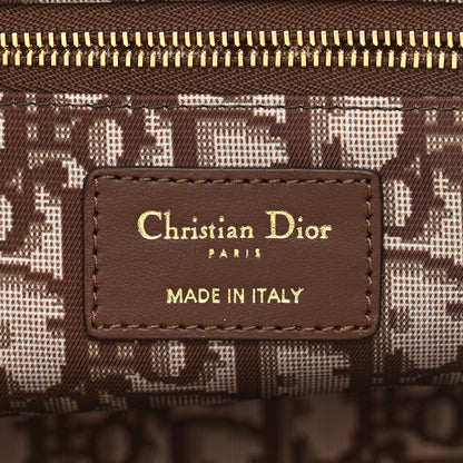 Christian Dior Woven Raffia Floral Embellished Small Book Tote Natural 11 of 15