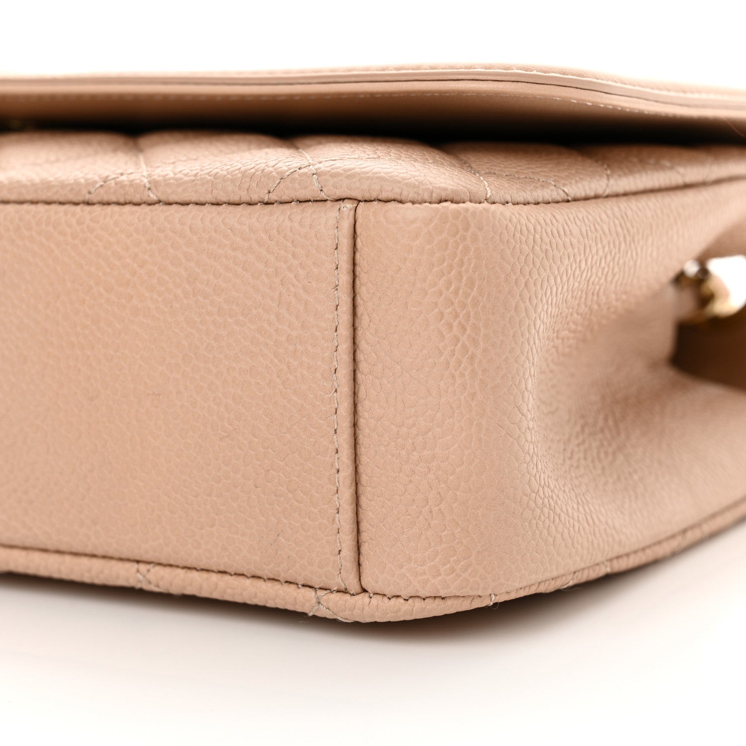 Chanel Caviar Quilted Medium CC Filigree Flap Beige 10 of 12