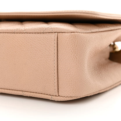 Chanel Caviar Quilted Medium CC Filigree Flap Beige 10 of 12
