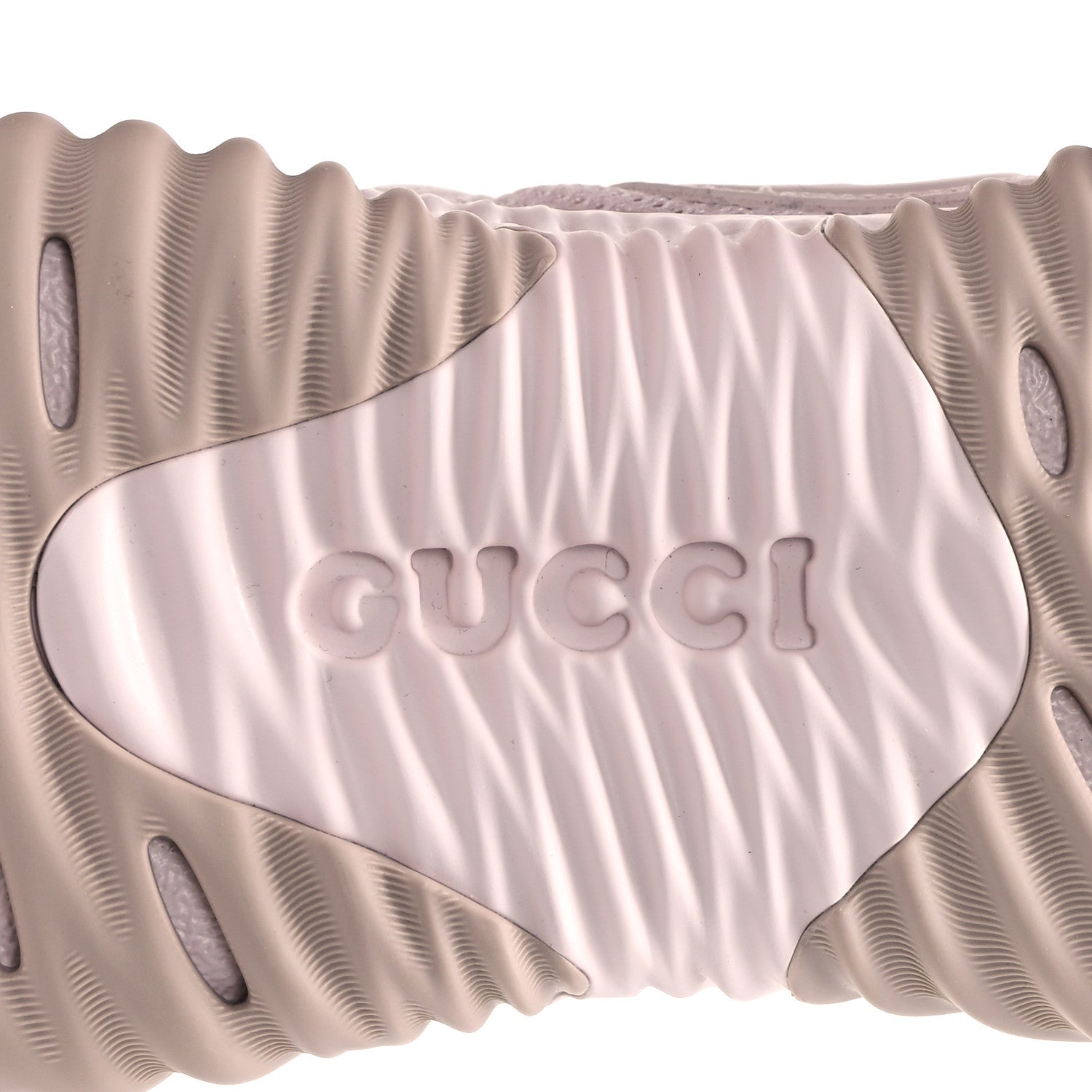 Gucci Calfskin Interlocking G Ripple Womens Platform Sneakers 39 Light Pink 6 of 10